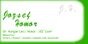 jozsef homor business card